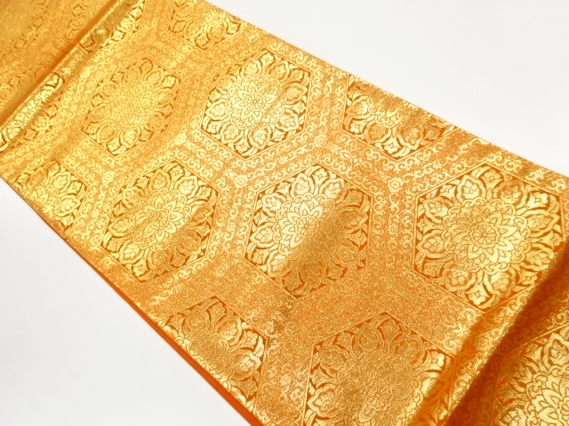 JAPANESE FUKURO OBI / WOVEN FLOWER CREST